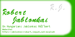 robert jablonkai business card